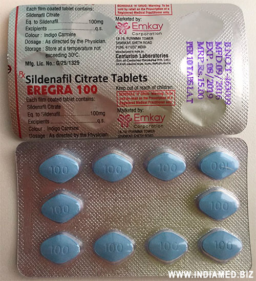 Eregra 100 Sildenafil Citrate Tablets 100mg